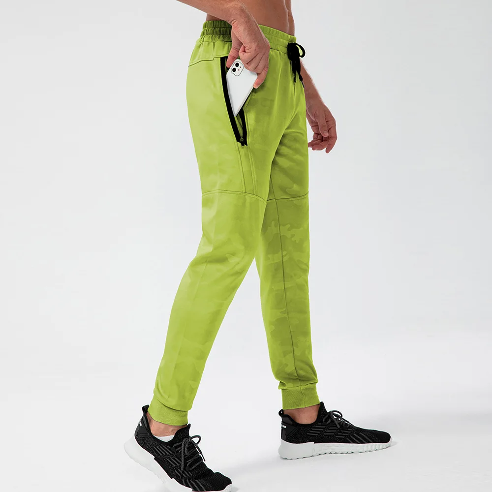 Men Loose Running Sport Pants Zipper Pocket Camouflage Print Jogging Sweatpants Casual Outdoor Training Fitness Workout Trousers