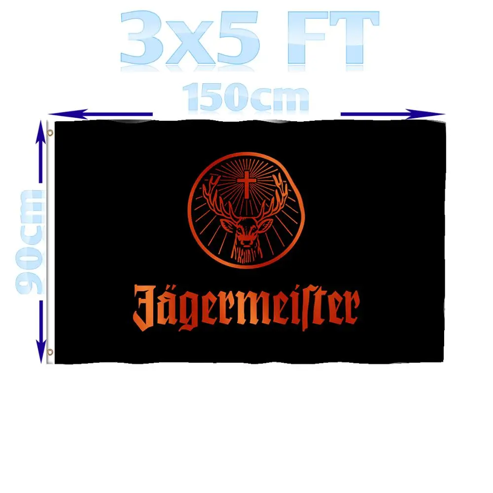 BENFACTORY Store 3x5 футов Digestif флаг Егермейстера однослойные 100D Полиэстеровые латунные