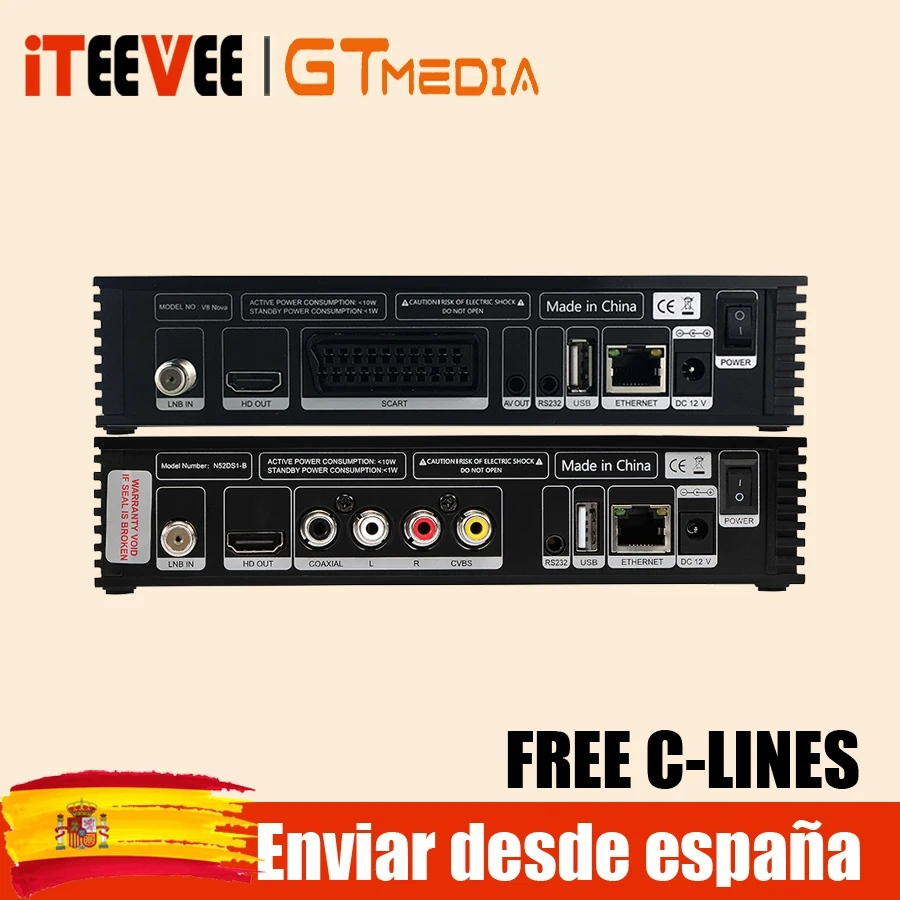 Ресивер Gtmedia V8 NOVA H.265 лучше freesat V8 супер V9 супер телеприставка DVB S2 спутниковый ресивер ccam из Испании