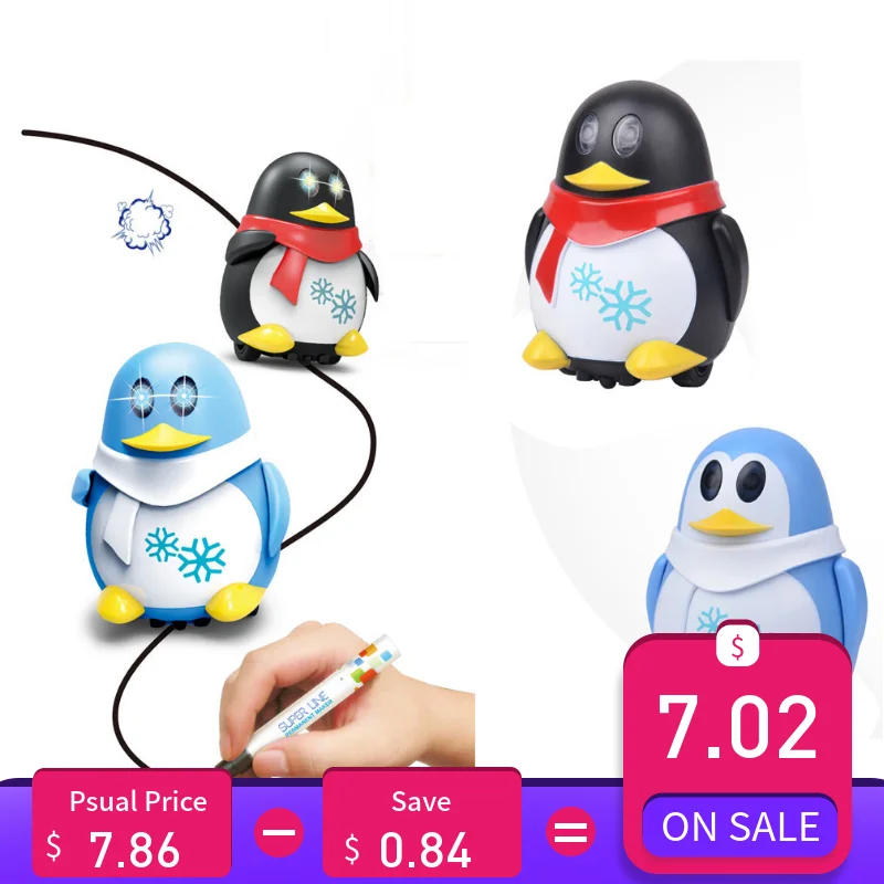 Робот-игрушка, интеллектуальные интерактивные игрушки, следуйте любой нарисованной линии, волшебная ручка, Индуктивная модель робота, детская игрушка, подарок D301212