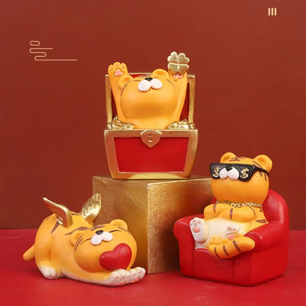 

Precisely Detail Long Lasting Chinese Zodiac Year Tiger Ornament for Office