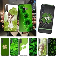 yndfcnb four leaf clover soft phone case cover for samsung a51 a71 a40 a50 a70 a10 a20 a30 a6 a7 a8 a9