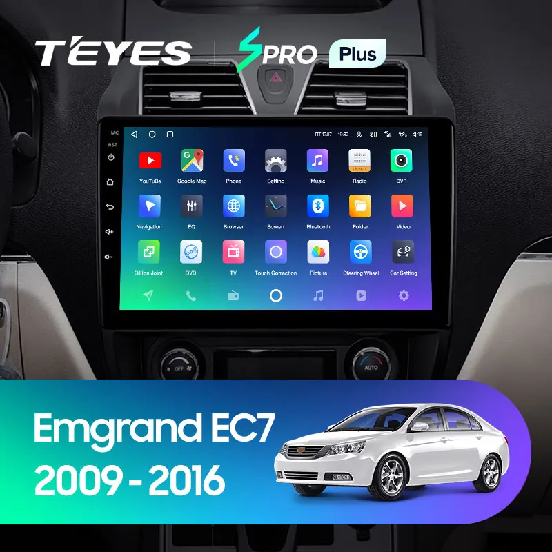 TEYES SPRO Plus Штатная магнитола For Джили Эмгранд ЕС7 1 Geely Emgrand EC7 2009 2016 Android 10 до 8 ЯДЕР 4 +