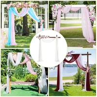 chiffon wedding arch draping backdrop fabric arbor drapes for outdoor wedding ceremony party curtains photography decorations
