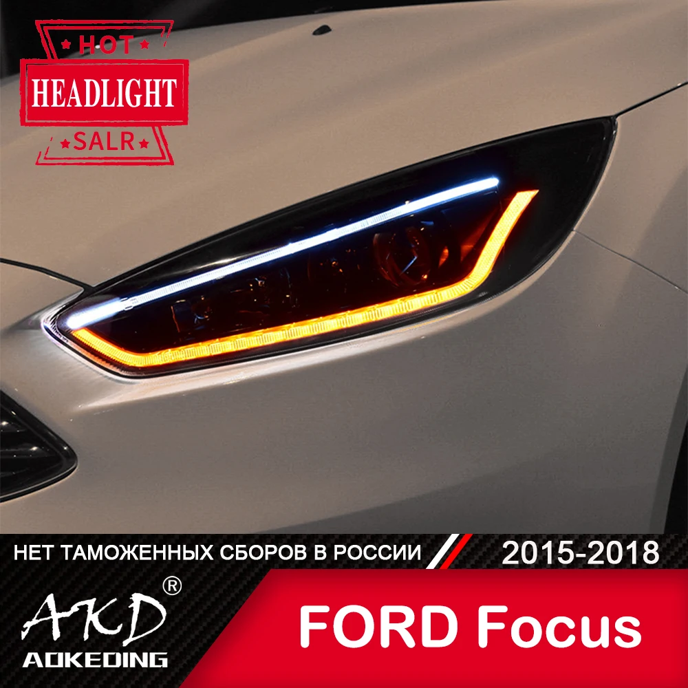 

Фары головного света для Ford Focus 4 2015-2018, автомобильные аксессуары, противотуманные фары дневного света, дневные ходовые огни, дневные ходовые огни, H7, фонари с фокусировкой
