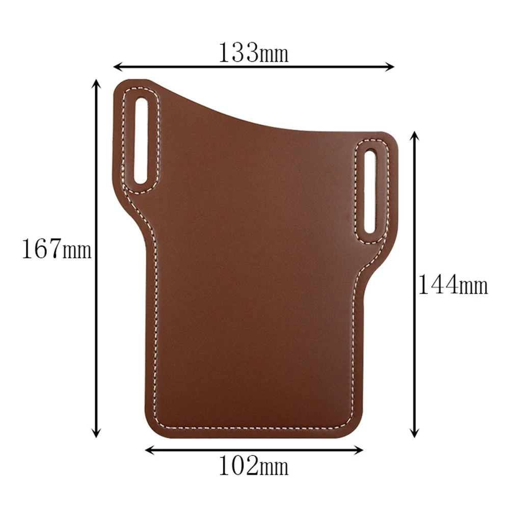 

Men Outdoor Belt Waist Bag Faux Leather Case Pouch Cell Phone Card Holder Cover Faux Leather Men Casual Waist Bag