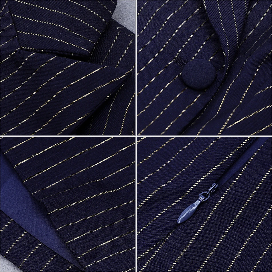 Новинка весны 2020 вечерние платья знаменитостей синие с длинным рукавом расшитые