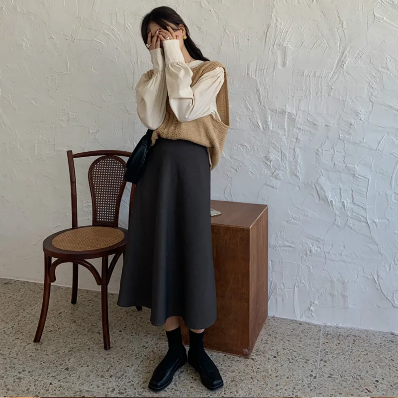 Женский осенне-зимний винтажный уютный свитер без рукавов Вязаный топ с