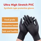 Черные нитриловые перчатки 100 шт., одноразовые латексные перчатки для кухни и пищевых продуктов, безопасные перчатки для работы, розовые бытовые перчатки для уборки сада