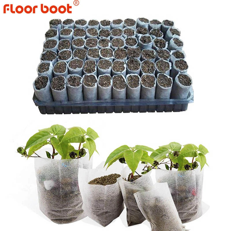 100 шт./лот биоразлагаемые мешки для рассады семян нетканые горшки цветов