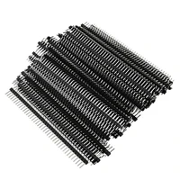 100pcs male header pins straight single row 40 pin 0 1 inch 2 54mm male pin header connector pcb board pin connector electron