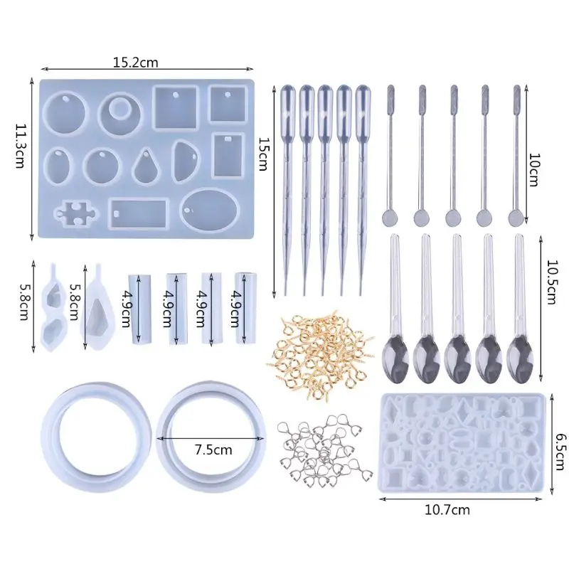 

DIY Casting Pendant Mold Tools Set Craft Tool Jewelry Making Silicone Epoxy Molds UV Resin Accessories