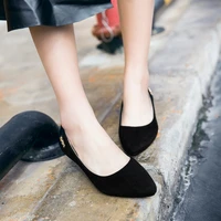 coolulu women kitten heel pointed toe pumps women shoes slip on ladies pumps mid heel all match women shoes size 33 48