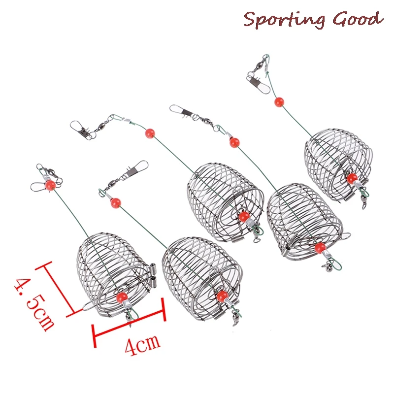 1/5 шт. приманка из нержавеющей стали рыболовная коническая клетка аксессуар для