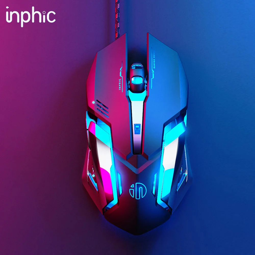 

Gaming Mouse USB Wired Gaming Mouse Glowing Professional Mouse Gamer 4000DPI Optical Game Mice 6 Button Mause for PC Computer