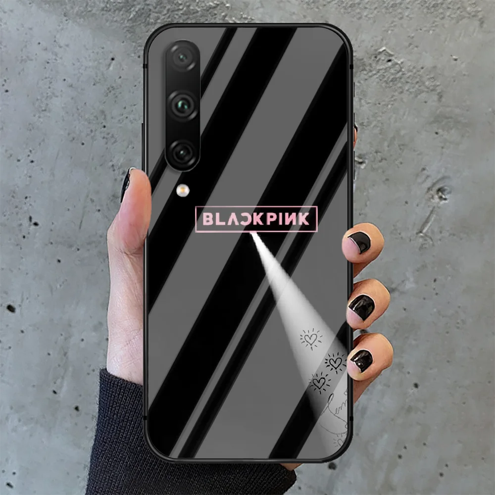 

Kpop Girls BLACK-PINK Phone Tempered Glass Case Cover For huawei honor 7 8 9 10 20 A X S lite i pro Back Shell Phone