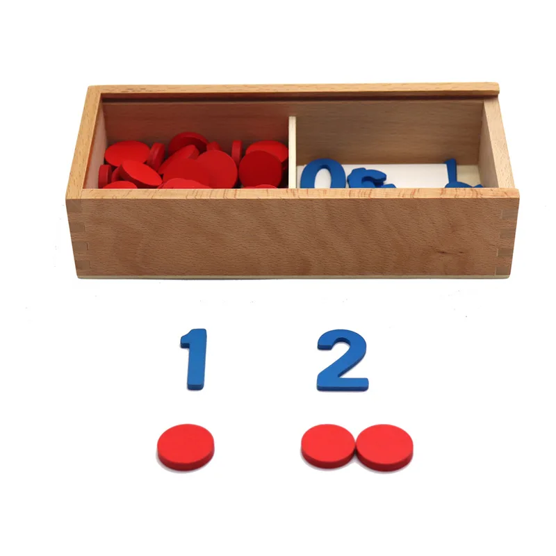 Baby Toy Wooden Montessori Cognitive Cards Number Counting Math Game Educational For Kids Early Childhood Preschool Training | Игрушки и