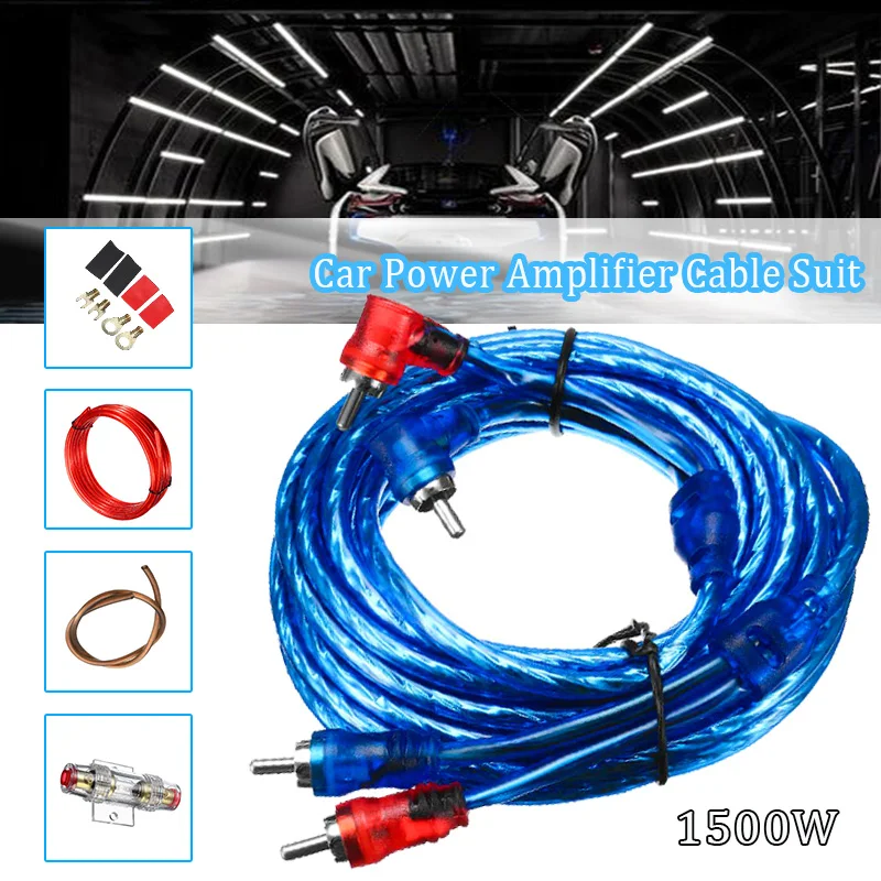

2023 1500w 8GA Car audio speaker wiring kit cable amplifier subwoofer speaker