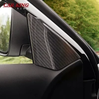 for renault koleos 2017 2018 abs carbon fiber accessories car a pillar speaker horn ring cover trim car styling sticker 2pcs