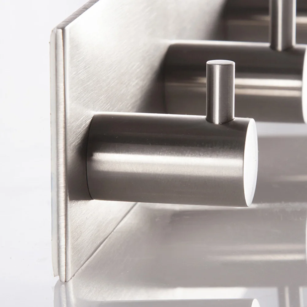 

Kitchen Bathroom Hanger Strong Self Adhesive Stainless Steel Hooks Kitchen Bathroom Stick On Wall Door