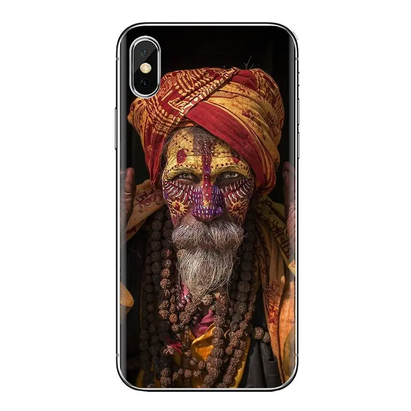 Мягкий чехол Sadhu в Индии и Непале для iPhone XS Max XR X 4 4s 5 5S 5C SE 6 6S 7 8 Plus samsung Galaxy J1 J3 J5 J7 A3 A5