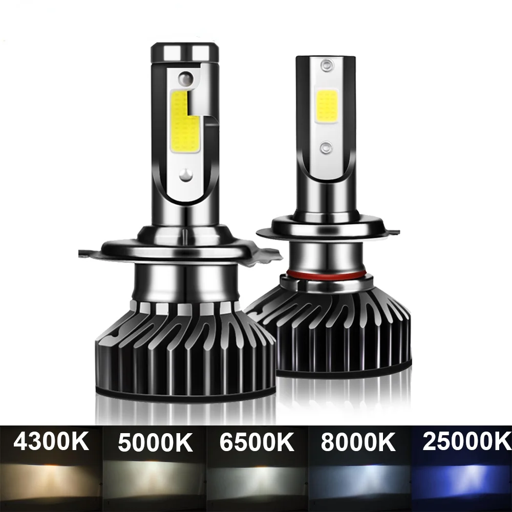 

YHKOMS 80W 14000LM Car Haedlight H4 H7 H1 LED H8 H9 H11 4300K 5000K 6500K 8000K 25000K Auto fog Light 80W 16000LM 12V LED Bulb