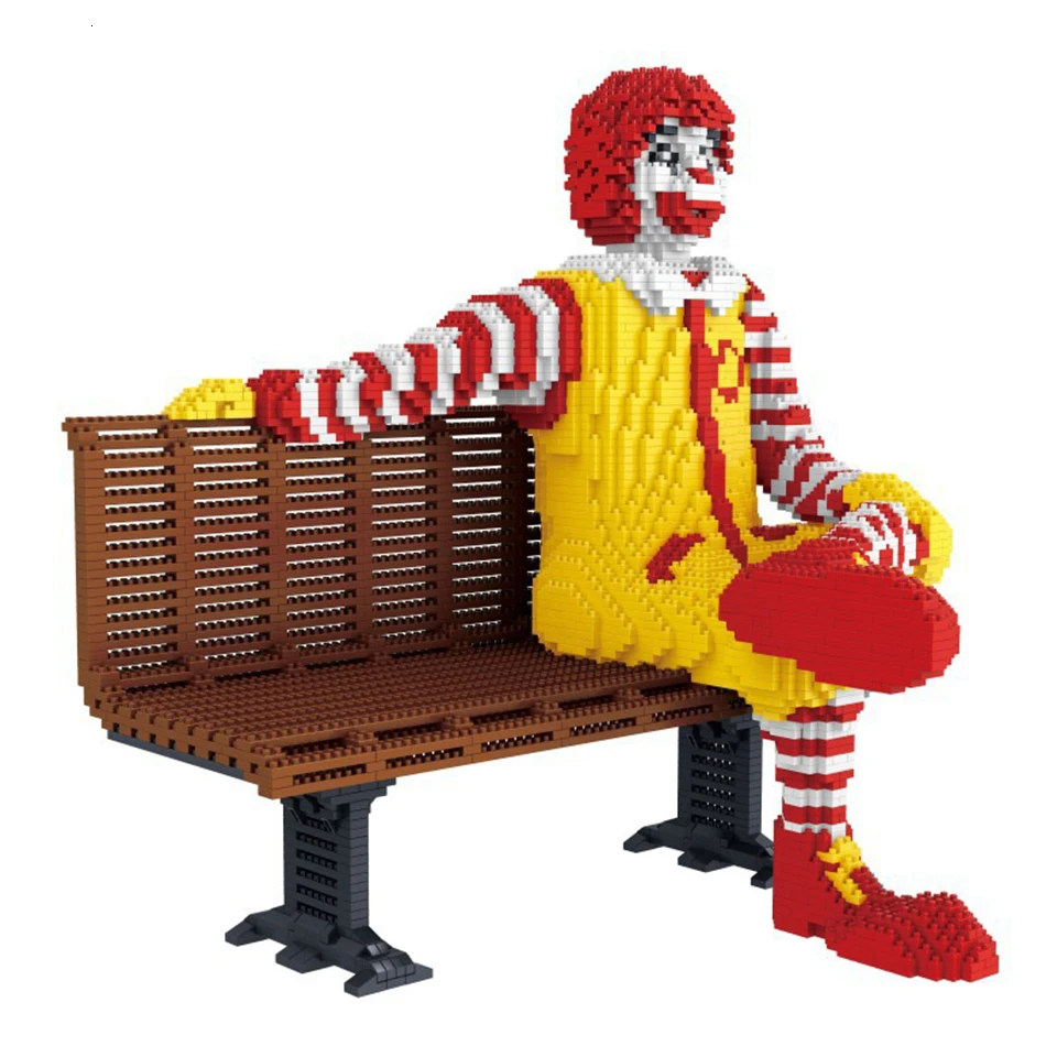 Забавный мультяшный конструктор Ronalde McDonalde, детские подарки, классическое изображение, микроалмазная Сборная модель, кирпичи, игрушки