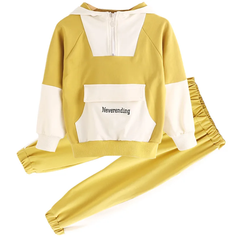 Спортивный костюм с длинным рукавом для девочек 4-13 лет | Детская одежда и обувь