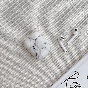Мраморный цветочный чехол для Airpods 1 2 Bluetooth наушники чехол для зарядки защитные чехлы аксессуары для кожи для Apple Air Pods чехол для на аирподс 2 1 - Цвет: 6