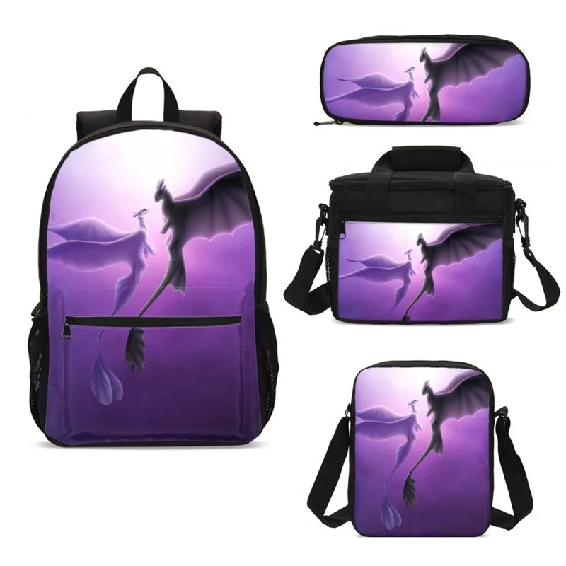 4 шт./компл. Портфолио для школы сумка девочек мальчиков мода аниме мультфильм Как