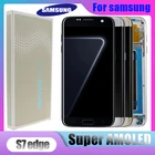 Оригинальный AMOLED дисплей 5,5 дюйма с изображением теней для SAMSUNG Galaxy S7 edge G935 G935F, ЖК-дисплей с рамкой, дигитайзер сенсорного экрана