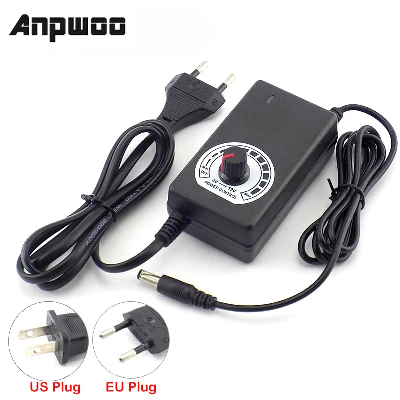 AC 100 220V к DC Регулируемый адаптер 3 12V 2.0A CCTV камера питания Универсальное зарядное