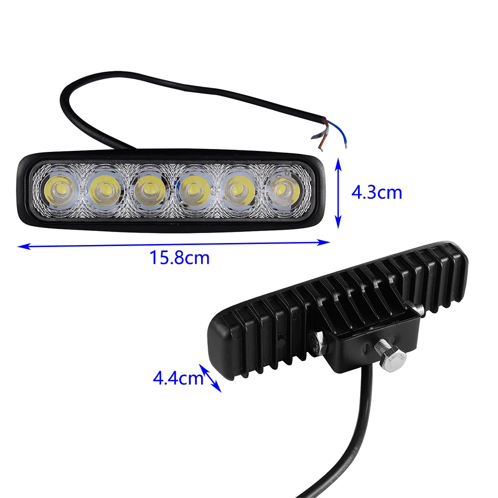 6 дюймов 18 Вт Offroad DRL светодиодный рабочий светильник луч Точечный 12V 24V дневного
