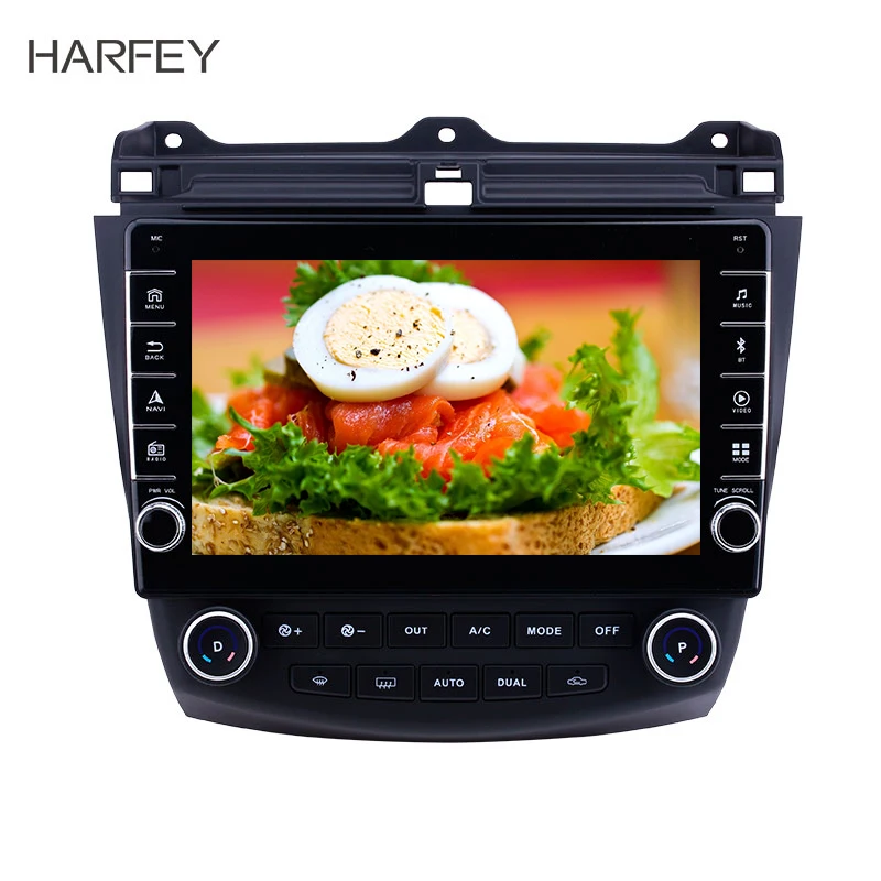 Автомагнитола Harfey с сенсорным HD экраном 9 1 дюйма Android 10 для Honda Accord 7 2003 2007 GPS Bluetooth