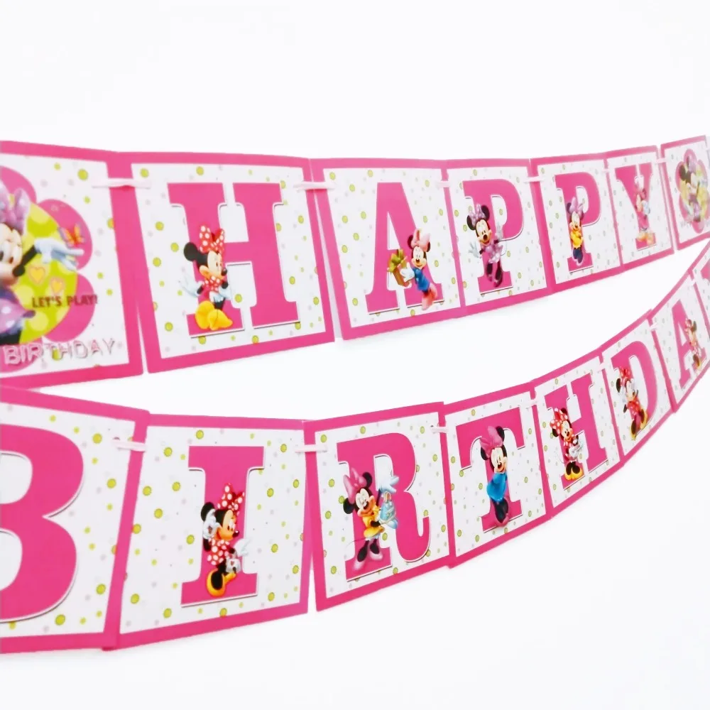 Детский комплект с Минни Маус для дня рождения и вечеринки товары вечеринок