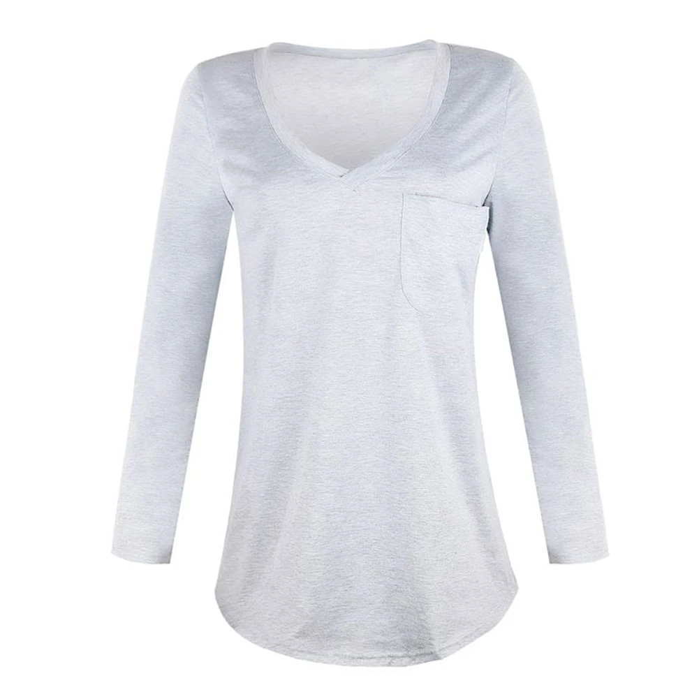 Женская однотонная хлопковая туника свободная с глубоким v образным вырезом и