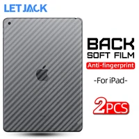 2pcs matte back protective film for apple ipad 9 8 7 6 5 air 5 4 3 2 3d carbon fiber soft film ipad pro 11 10 5 10 2 mini 6 5 4