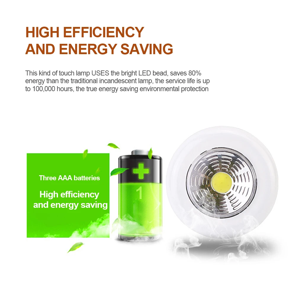 

1pcsLED Under Cabinet Light With Adhesive Sticker Wireless Wall Lamp Wardrobe Cupboard Drawer Closet Bedroom Kitchen Night Light