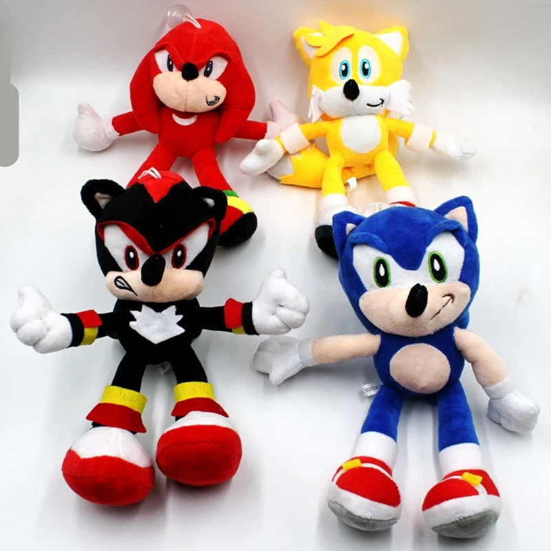 4 шт./лот Peluches Ежик Sonic зубная щётка чучела животные плюшевые игрушки | Игрушки и