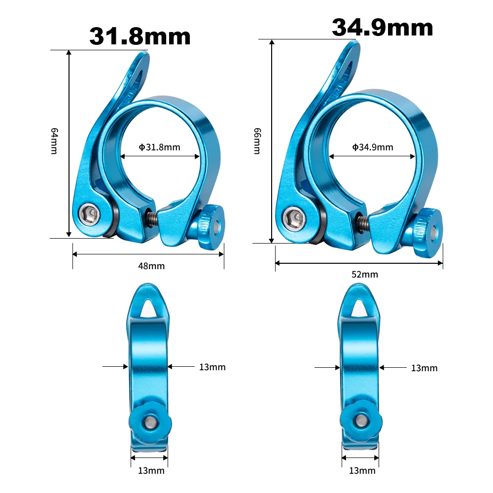 BOLANY MTB Bike Seatpost Clamp Quick Release Aluminium Alloy Bicycle Seat Post Mount 31.8mm 34.9mm Cycling Accessories