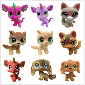 LPS Pet Shop Cute Short Hair Cat Toys Great Dane Collie Dogs PVC Action Stand Figure Toys Cosplay Dolls Model Toy Gifts For Kids