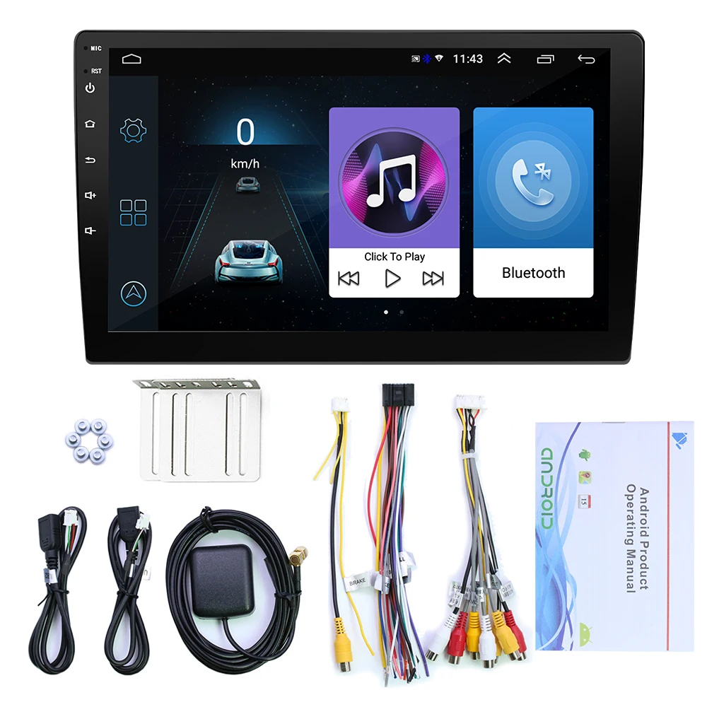 2 din 10 1 дюймов Автомобильный Радио плеер авторадио стерео 2G + 32G Android GPS навигация