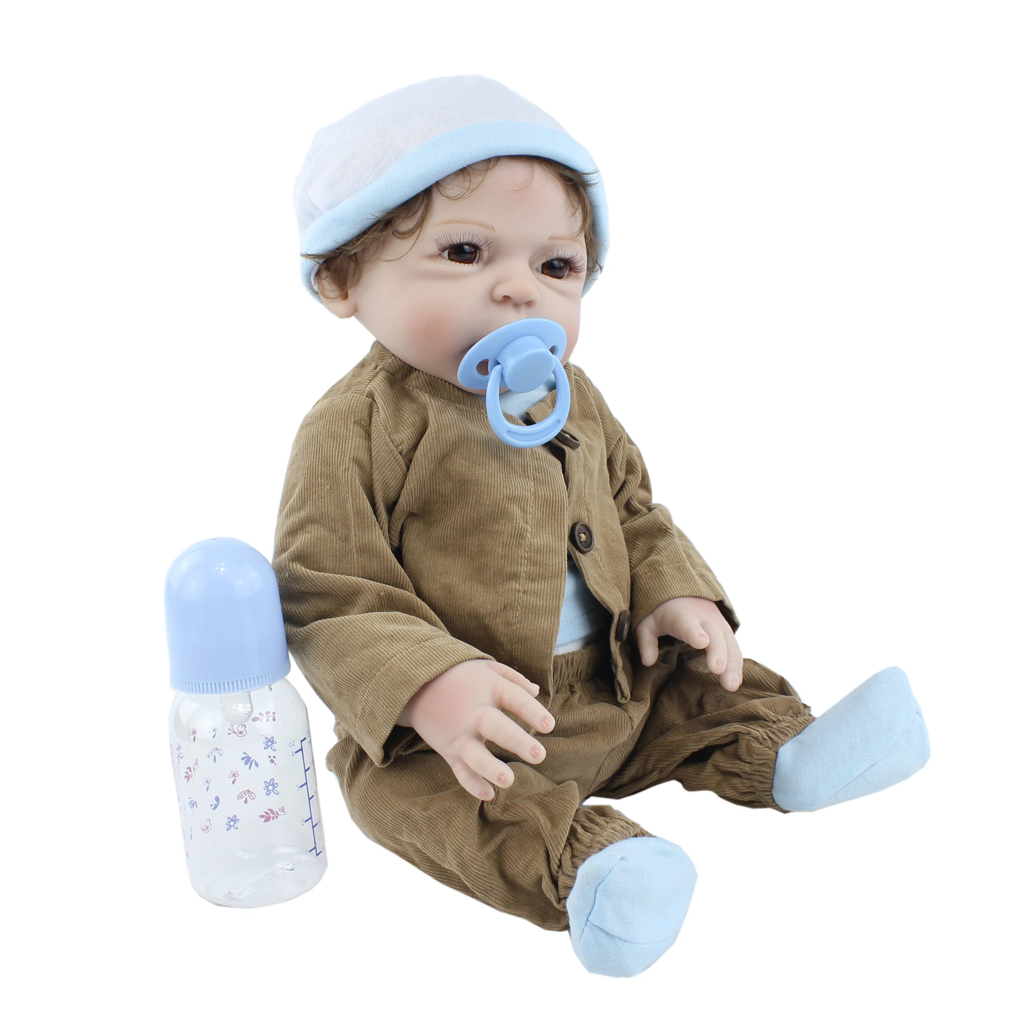 Кукла BZDOLL силиконовая новорожденная 19 дюймов кукла мальчик подходит для