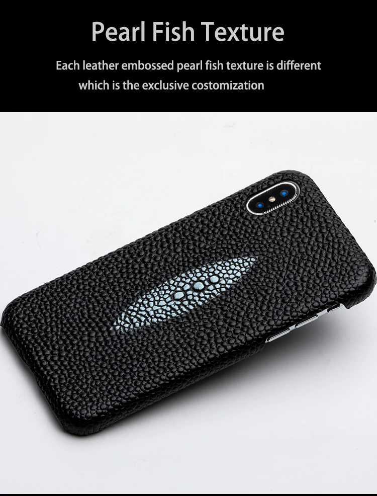 Роскошный чехол для телефона из воловьей кожи для iPhone 6, 6s, 7, 8 Plus, 11 Pro, X, Xr, Xs Max, чехол с жемчужной текстурой рыбы для 6 p, 6s, p, 7, p, 8 p, чехол
