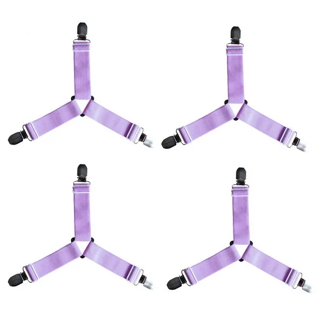 purple Anpro 4 шт./упак. Кровать Зажим для листов кровать Регулируемый эластичный захват держатель крепежные ремни Клип для простыней на кровать диван-подушка - Цвет: purple