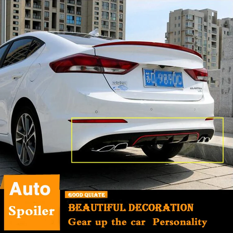 Для Hyundai Elantra задний спойлер бампер диффузор 2016 2017 2018 защитные бамперы средства