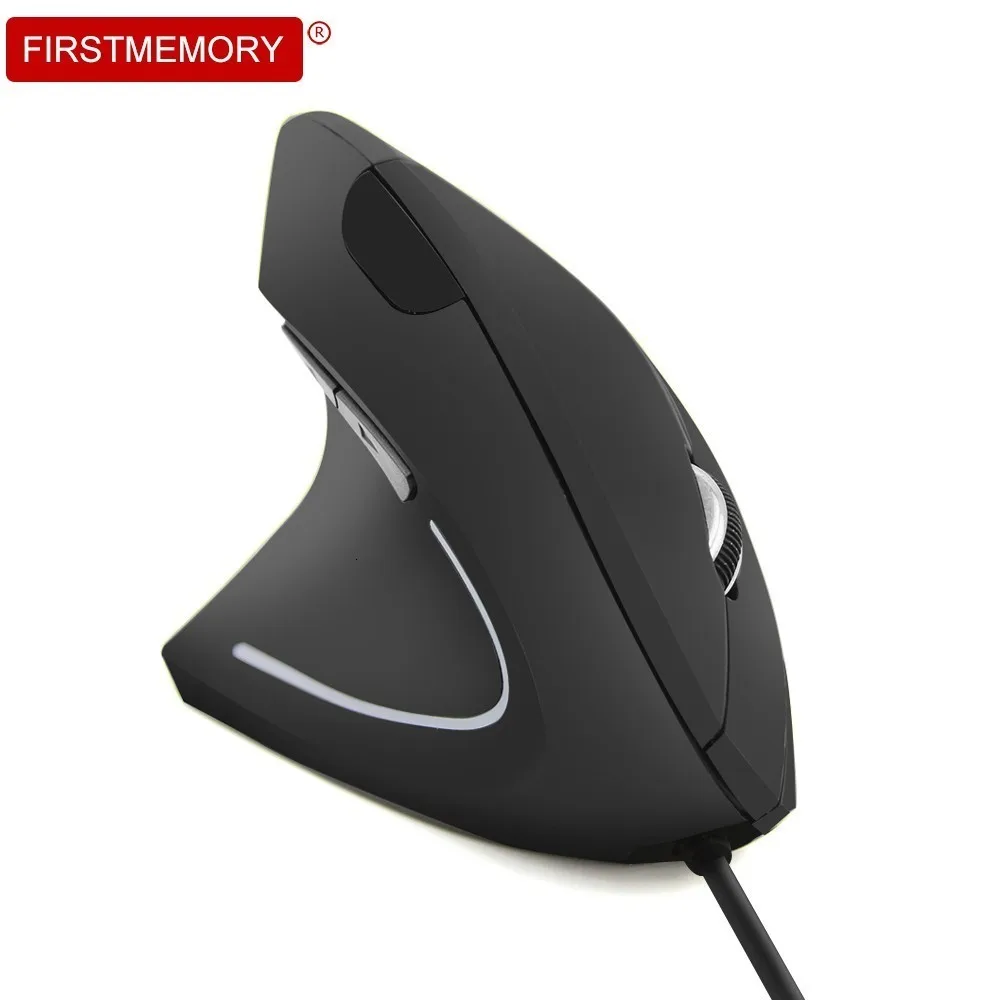 Левая Проводная вертикальная мышь компьютерные мыши эргономичная оптическая