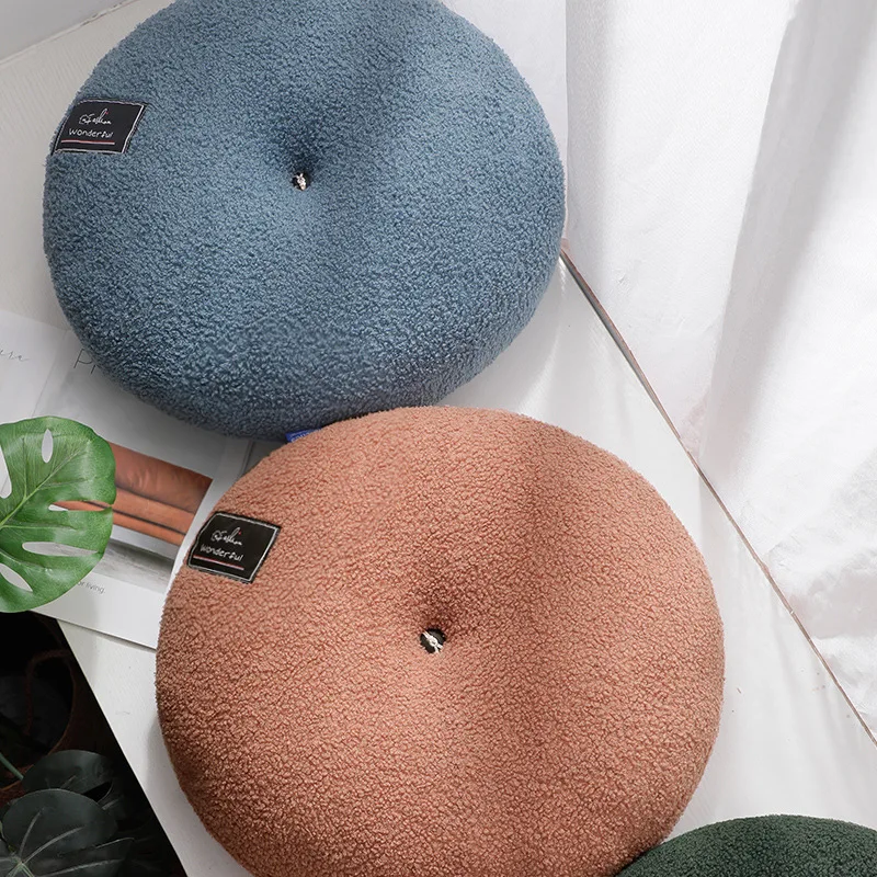 

Бархатная круглая подушка на сиденье с тыквой, подушка на спинку талии, диванная подушка на подголовник, подушка на колесо с сердечником, ук...