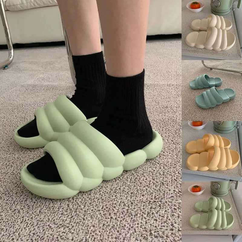 

Indoor Platform Slippers Men Women Couples House Slippers Non-slip Plastic Man Slippers For Home Bathroom Shower Beach Shoes