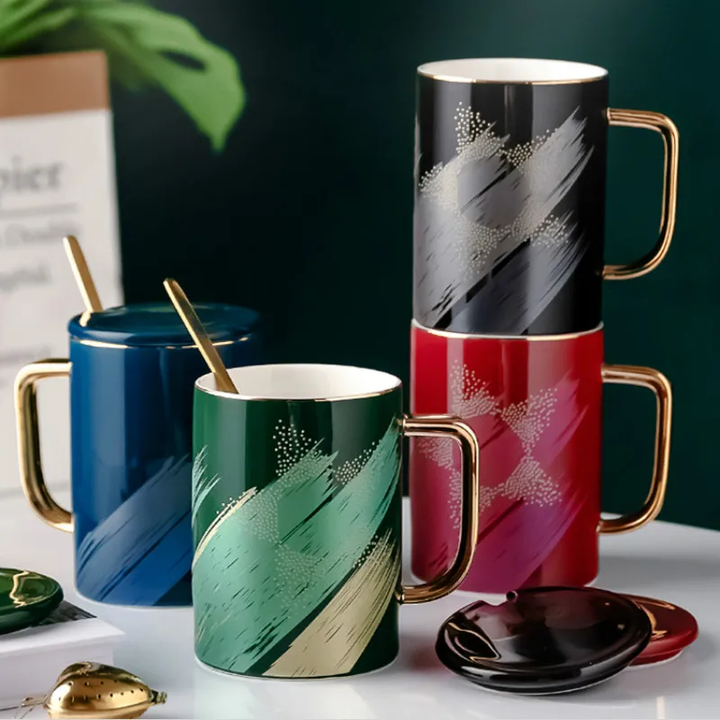 Керамическая кружка с чайным фильтром Офисная простая Ретро большие расстояния